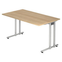 SCHREIBTISCH Serie-N 80/140/74 cm in Eichefarben - Eichefarben, Holzwerkstoff (80/140/74cm) - bümö