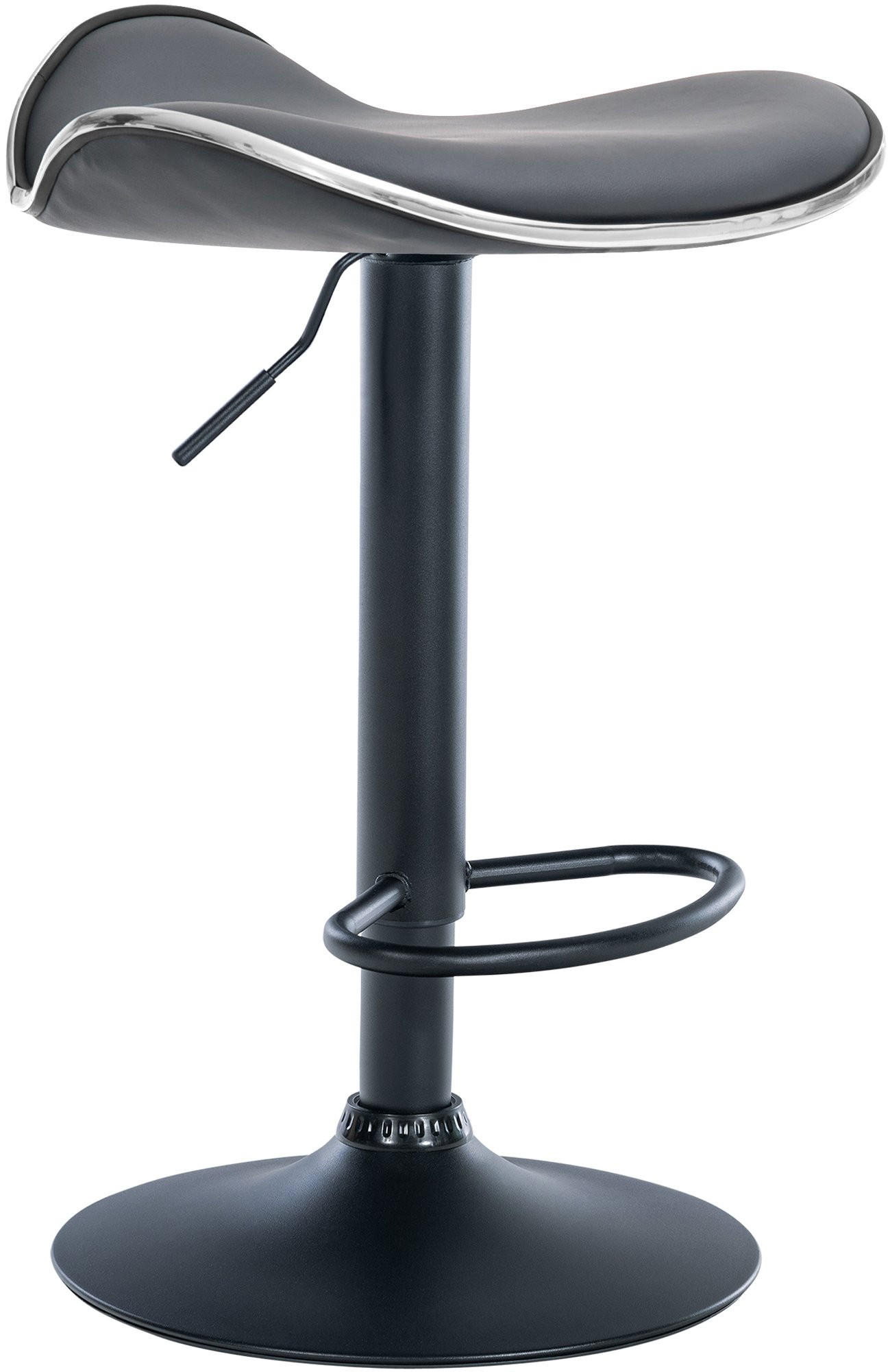 BARHOCKER Lederlook Grau - Schwarz/Grau, Textil/Metall (45/71/45cm) - CLP