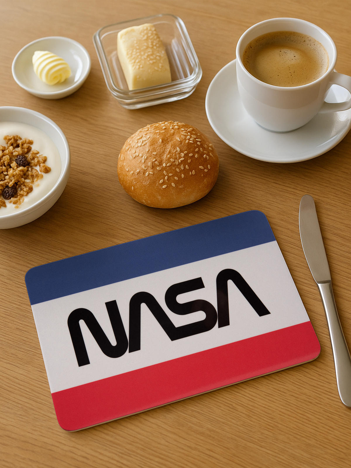 BRETTCHEN NASA Blau/Weiß/Rot 14,5 x 23,5 cm - Multicolor, Kunststoff (14.5/23.5cm) - United Labels