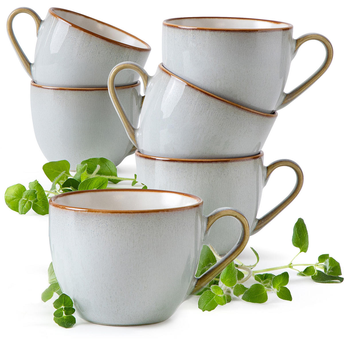 ESPRESSOTASSEN-SET PORTOFINO 6-tlg - Blaugrau, Keramik (0.09L) - Ritzenhoff Breker