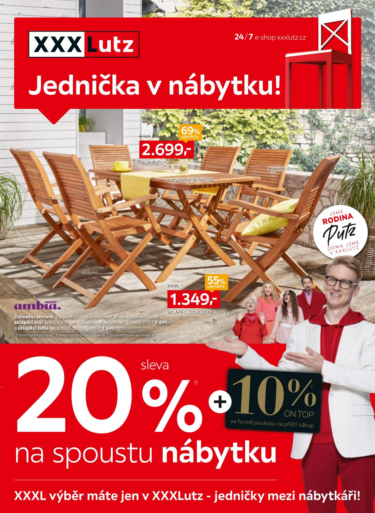 Sleva 20 % na spoustu nábytku + 10 % ON TOP
