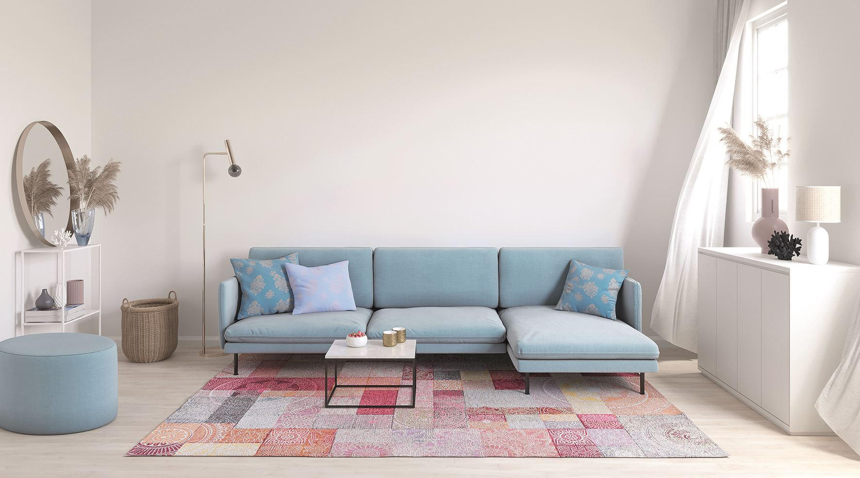 FLACHWEBETEPPICH Cosima 80x160 cm - Multicolor, Textil (80/160cm) - Gino Falcone