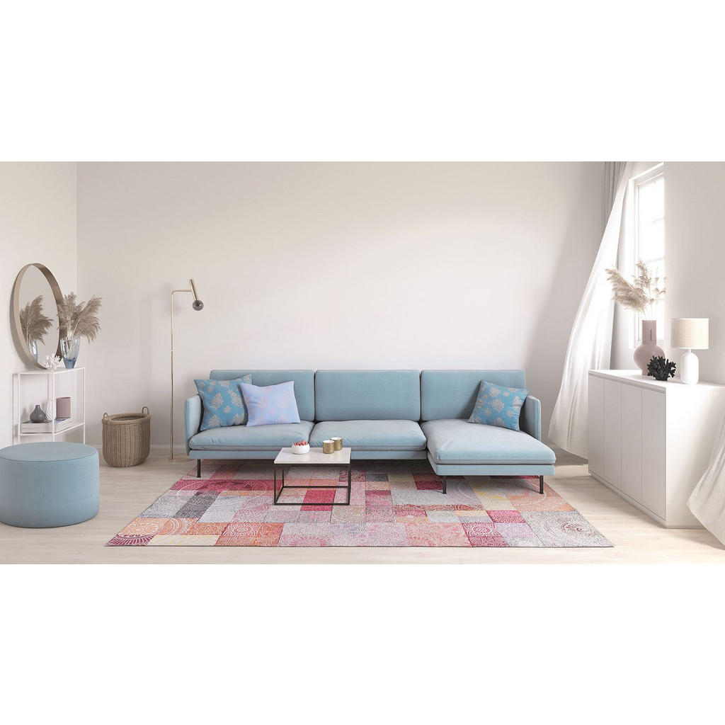 Thumbnail - Gino Falcone Flachwebeteppich, Mehrfarbig, Textil, Pop-Art, Rechteckig, 190x280 cm, Oeko-Tex®, für Fußbodenheizung geeig...