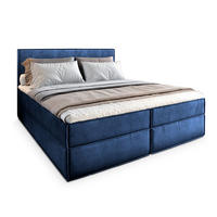 BOXBETT PELLIO 140x200 cm mit Matratze und Topper - Blau - Blau, Holz (140/200cm) - MASSENO