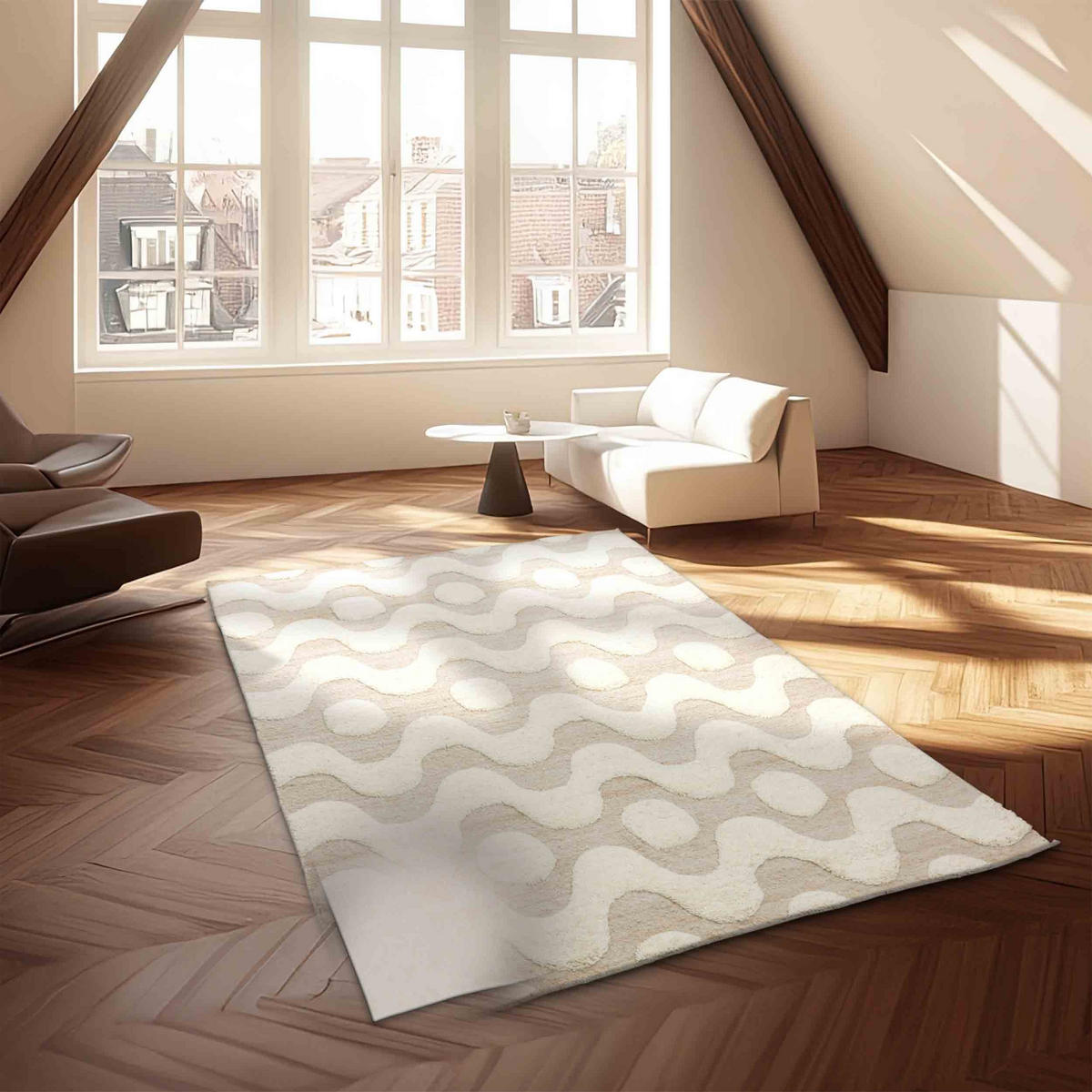KOBEREC s vysokým vlasom MILENA - prírodná farba, textil (160/230cm) - Schöner Wohnen
