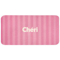 WC PŘEDLOŽKA Pruhované - růžové - Chéri 120x60 cm - růžová, textil/plast (120/1cm) - OnlyWow