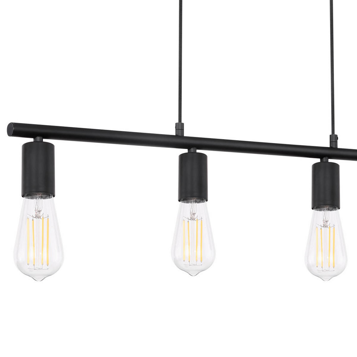 HÄNGELEUCHTE Metall Schwarz MARTHA - Schwarz, Metall (80/5.2/120cm) - Globo Lighting