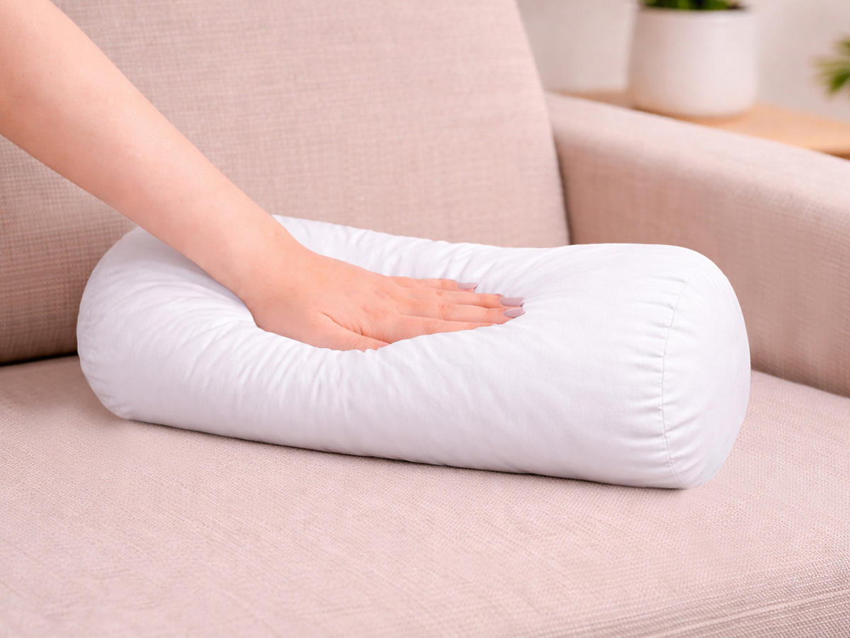 NACKENROLLE Publik Federfüllung 15/40 cm - Creme, Textil (15/40cm) - beties Heimtextil