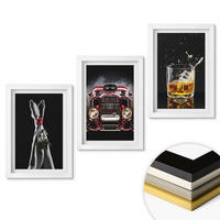 WANDBILDER 3er-Set - 20x30 cm Weißer Rahmen - Frauenbeine Rosenauto Whisky - Weiß, Kunststoff (20/30cm) - ArtPrintCave