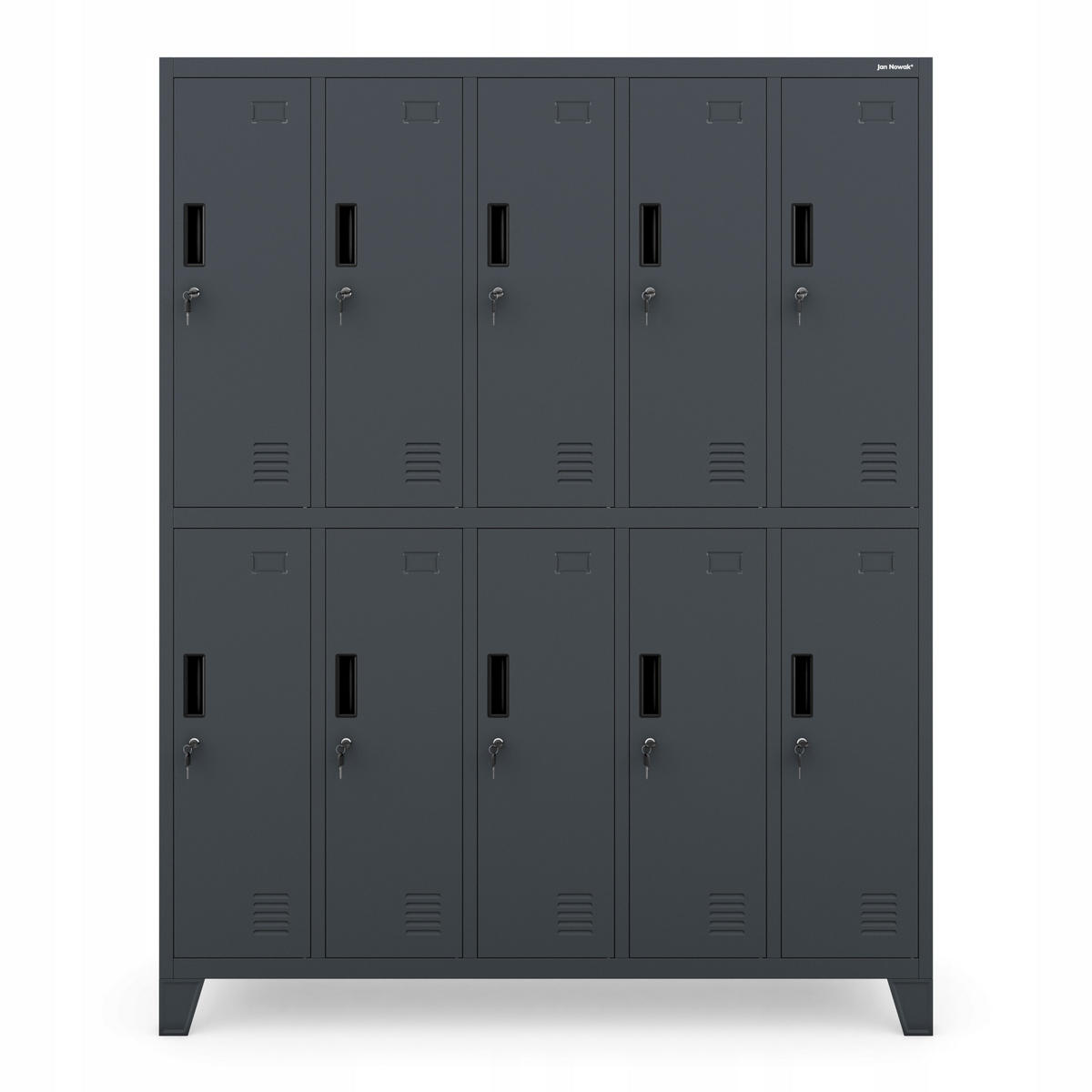 SCHLIESSFACHSCHRANK Bartek - Anthrazit, Metall (136/172/45cm) - Jan Nowak