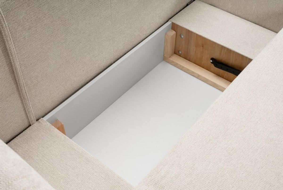 ECKSOFA Beige Olivio Ausziehbar Rechts - Beige, Naturmaterialien (174/248cm) - Sepro Meble