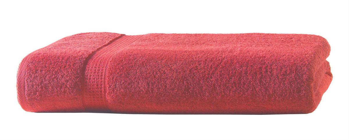 BADETUCH 100x150 cm Frottier Handtücher aus 100% Baumwolle, Rot 500g/m2 - Rot, Textil (100/150cm) - Carpe Sonno
