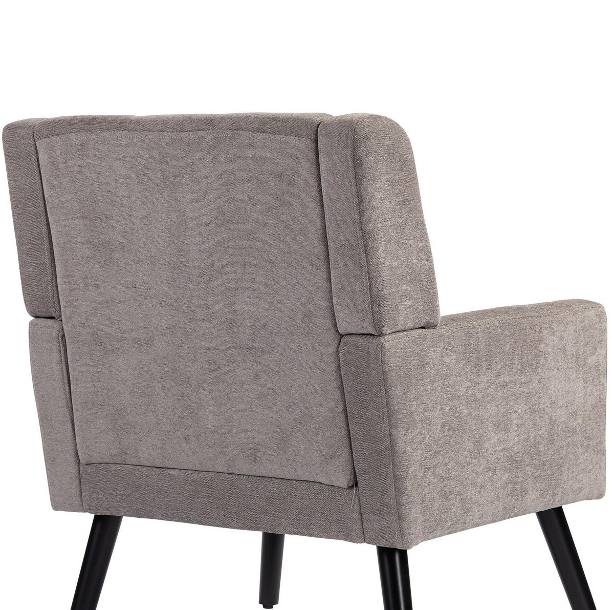 POLSTERSESSEL mit Tufting und Leinenbezug – bis 130 kg belastbar - Hellgrau, Textil (76/88/68cm) - BEAOK