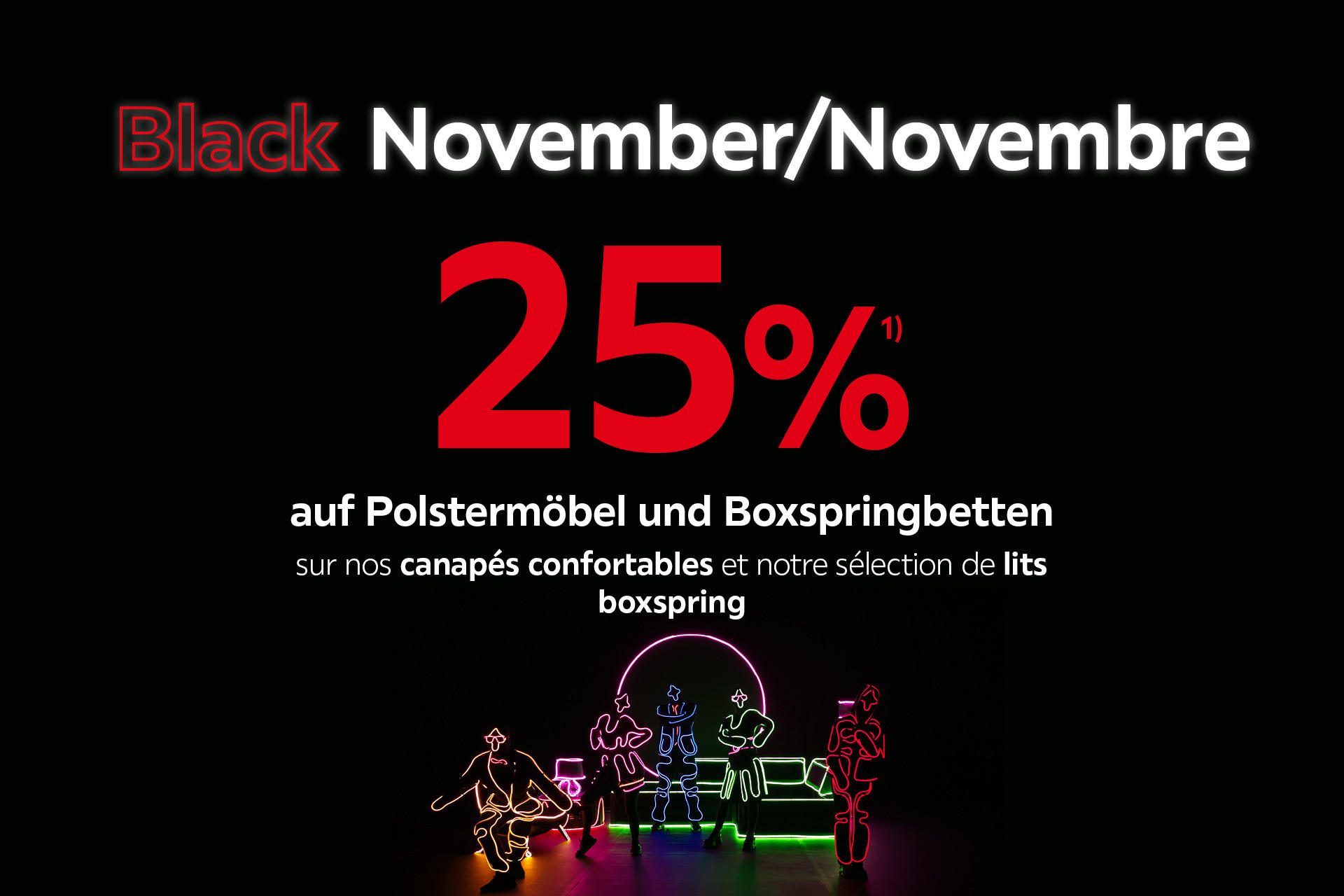 25% auf Polstermöbel und Boxspringbetten