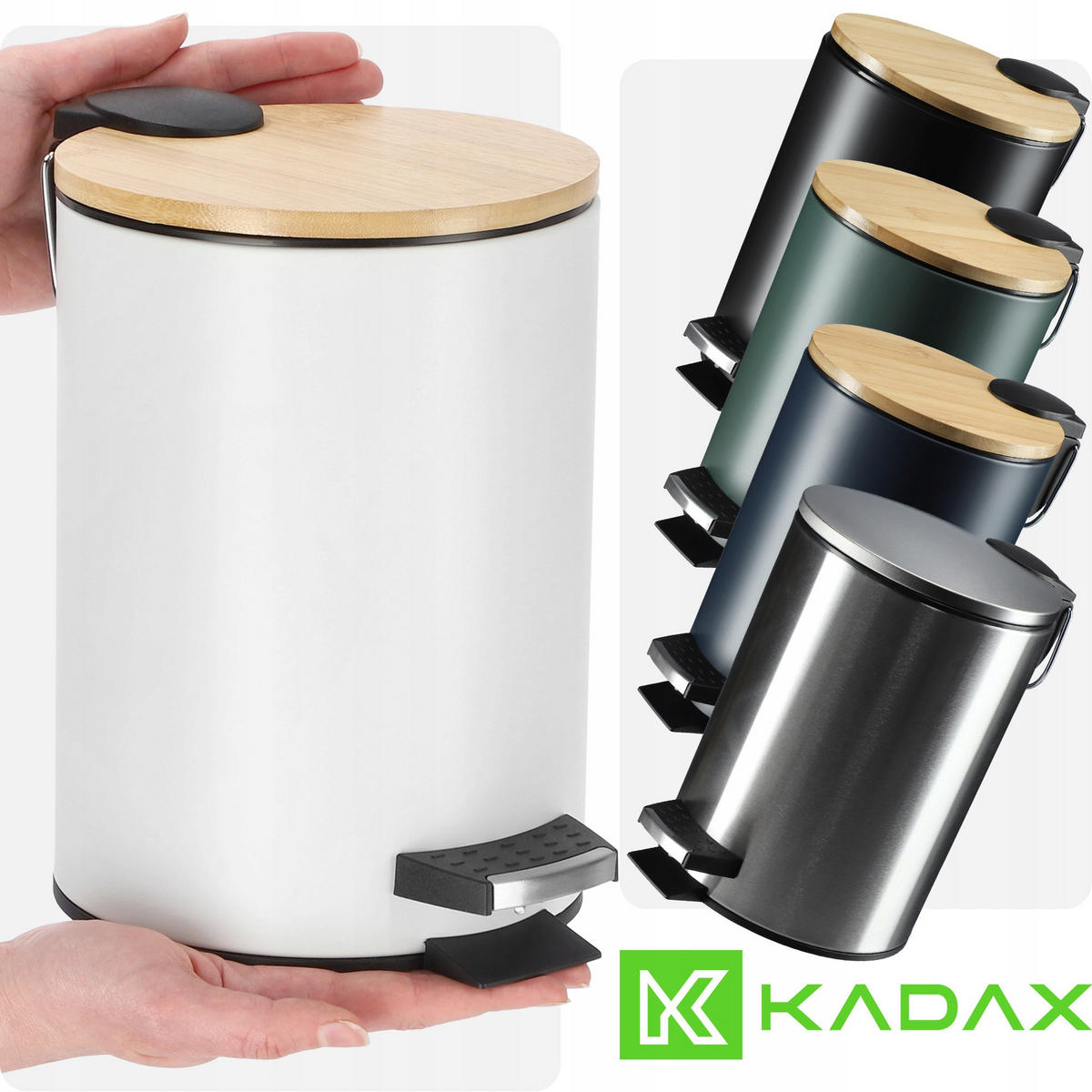 BADEZIMMERKORB 3L - Weiß, Metall (17/24cm) - KADAX