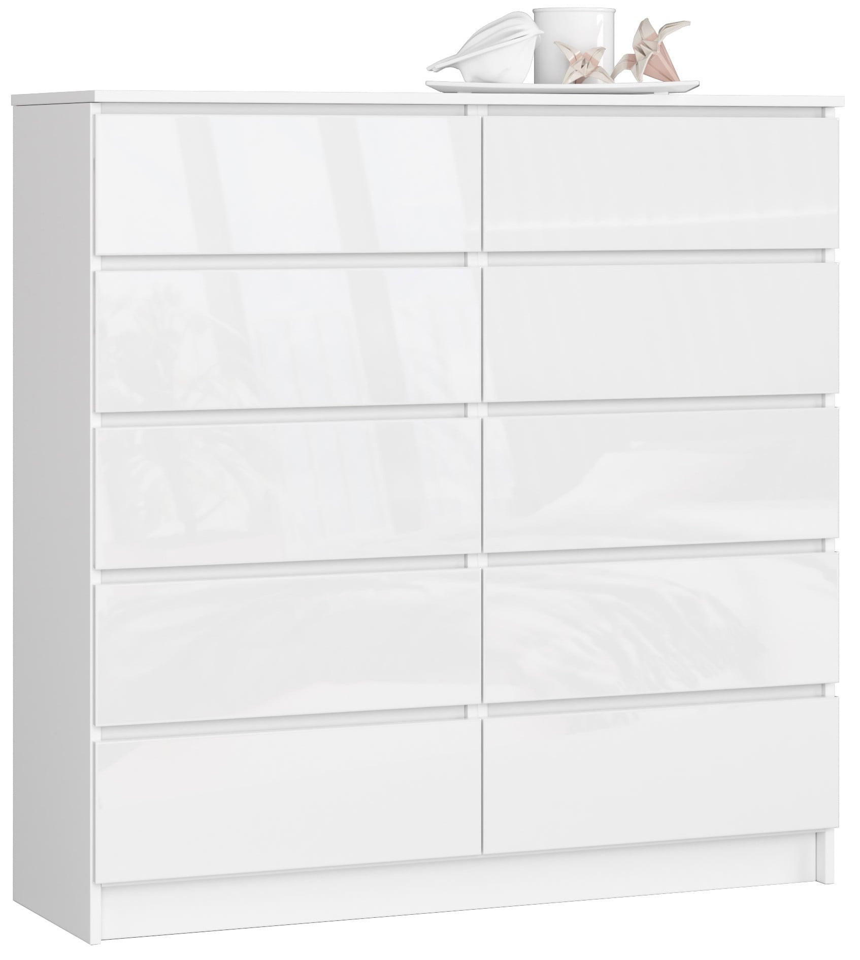 KOMMODE Weiß, Weiß Glanz 121/120/40 - Weiß, Holzwerkstoff (120/121/40cm) - RAUMHIRSCH FURNITURE