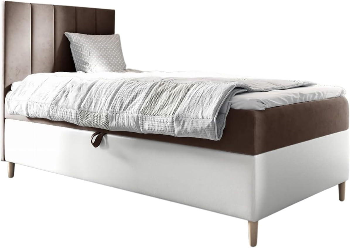 KINDERBETT MAYA 1 - Braun/Weiß, Holzwerkstoff (102/208cm) - Meblini