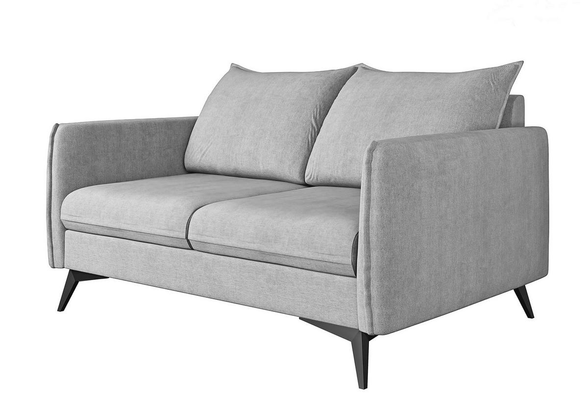 2-SITZER-SOFA Pulse Silber Luxusmicrofaser - Silberfarben/Schwarz, Holz/Textil (138/86/91cm) - S-Style Möbel