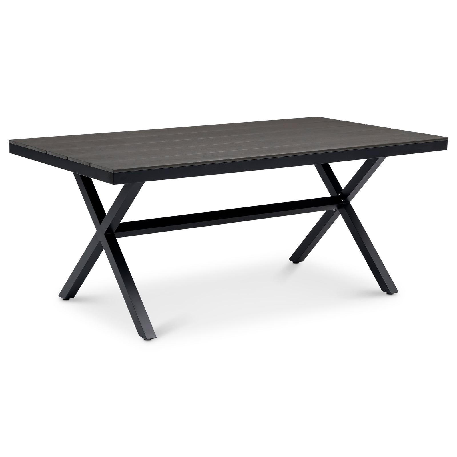 GARTENTISCH ISOLA - Schwarz, Kunststoff/Metall (100/180/76cm) - IDIMEX