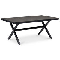 GARTENTISCH ISOLA - Schwarz, Kunststoff/Metall (100/180/76cm) - IDIMEX