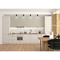 KÜCHENZEILE 420 cm - IRMA & MAX KS5-G420 - in Kaffee / Beige - Kaschmir/Schwarz, Holz/Holzwerkstoff (420/213.3/56cm) - Royal24_Markt