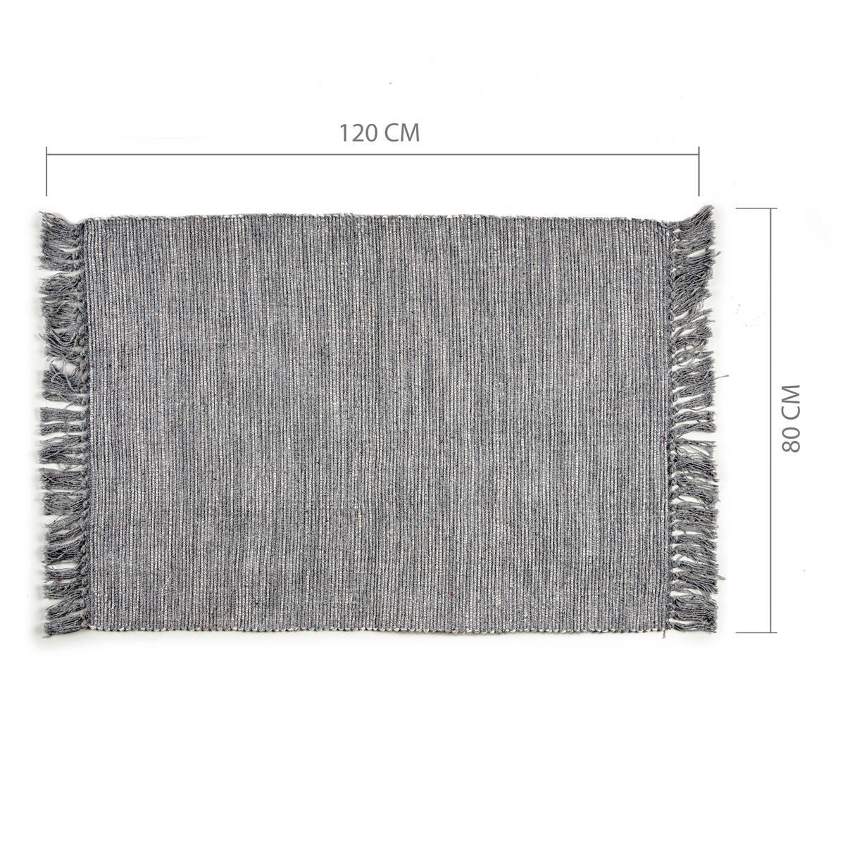 WEBTEPPICH 80/120 cm - Grau, Naturmaterialien (80/120cm) - Giftdecor
