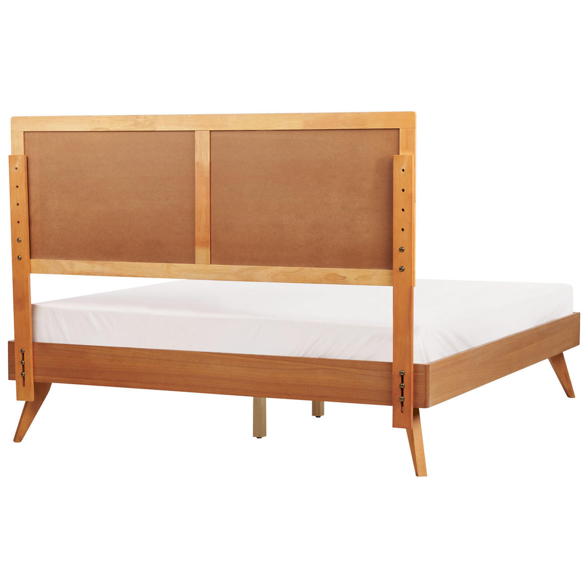 BETT mit Lattenrost 160/200 cm Hellbraun Istres - Hellbraun, Holzwerkstoff (160/200cm) - Beliani