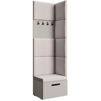 GARDEROBE Margaret V 81/203/43 mit gepolsterten Paneelen - Kaschmir/Beige, Holzwerkstoff/Kunststoff (60/206.5/42cm) - Beautysofa