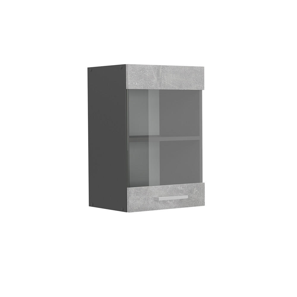 Vicco SKLENĚNÁ KUCHYŇSKÁ SKŘÍŇKA R-Line Beton 40 cm
