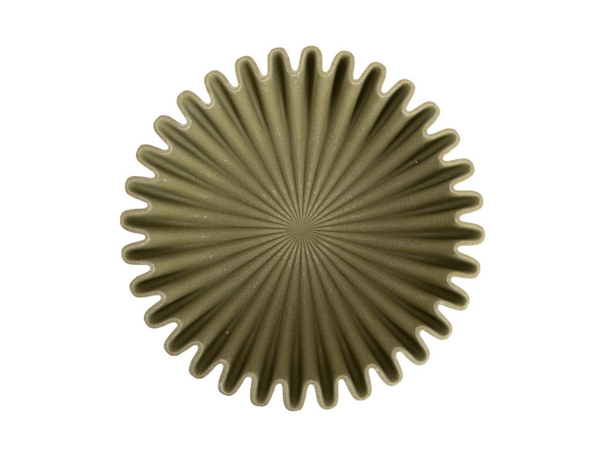 SCHALE Wave 30/30/7 cm - Grün, Kunststoff (30/7cm) - Present Time