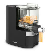 NUDELMASCHINE Homy90 Schwarz, 600 g, 375 ml Wasser, 6 automatische Programme, Glutenfrei, integrierte Waage, 220 W - Schwarz, Metall (39/33.3/19.6cm) - HKoenig