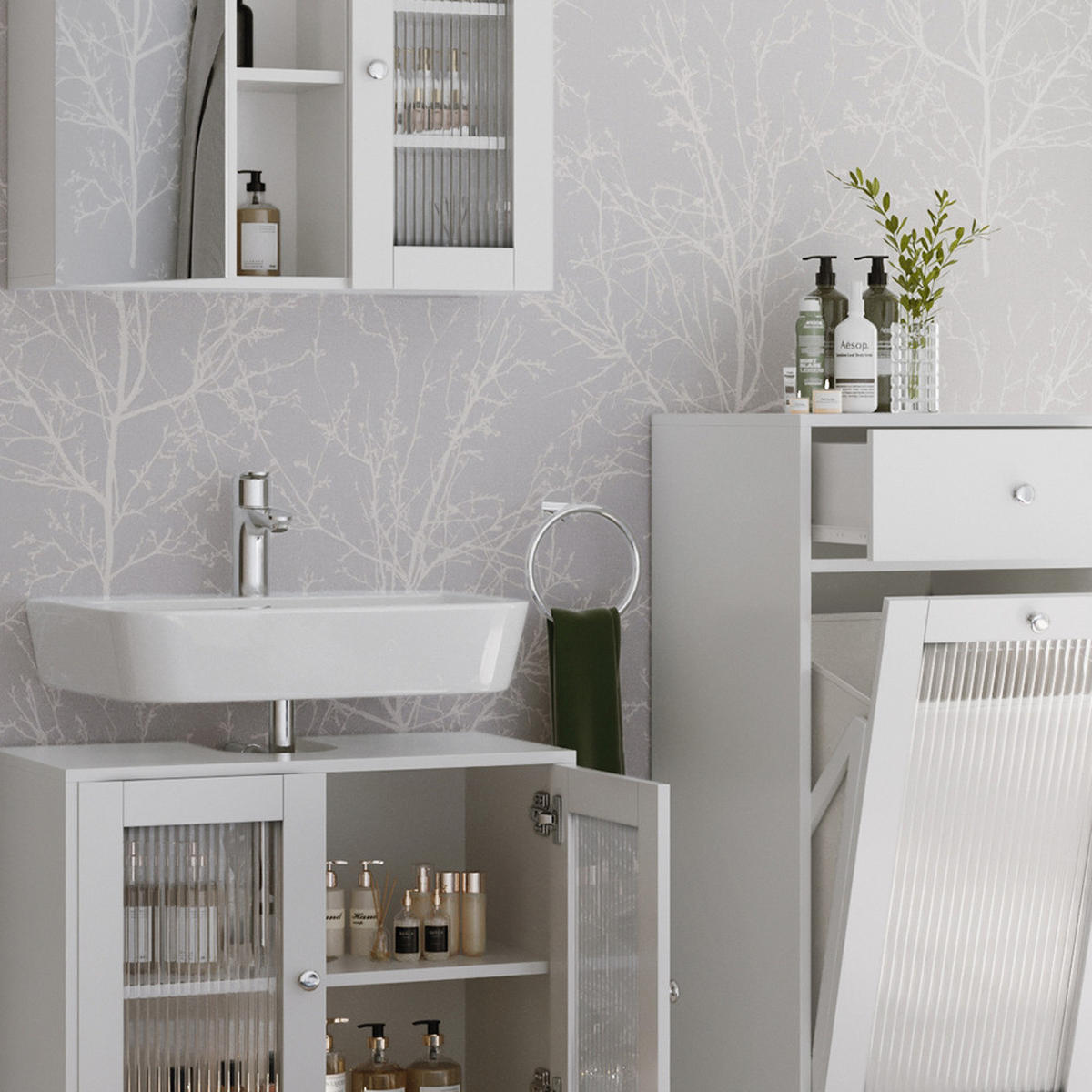 MALTE Bílá - bílá, kompozitní dřevo (60/58/30cm) - Vicco