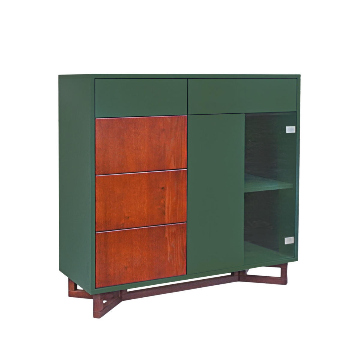 HOLZKOMMODE mit Schubladen und laminierter Platte NORD - Eichefarben, Holz (120/95/45cm) - Rawood Furniture