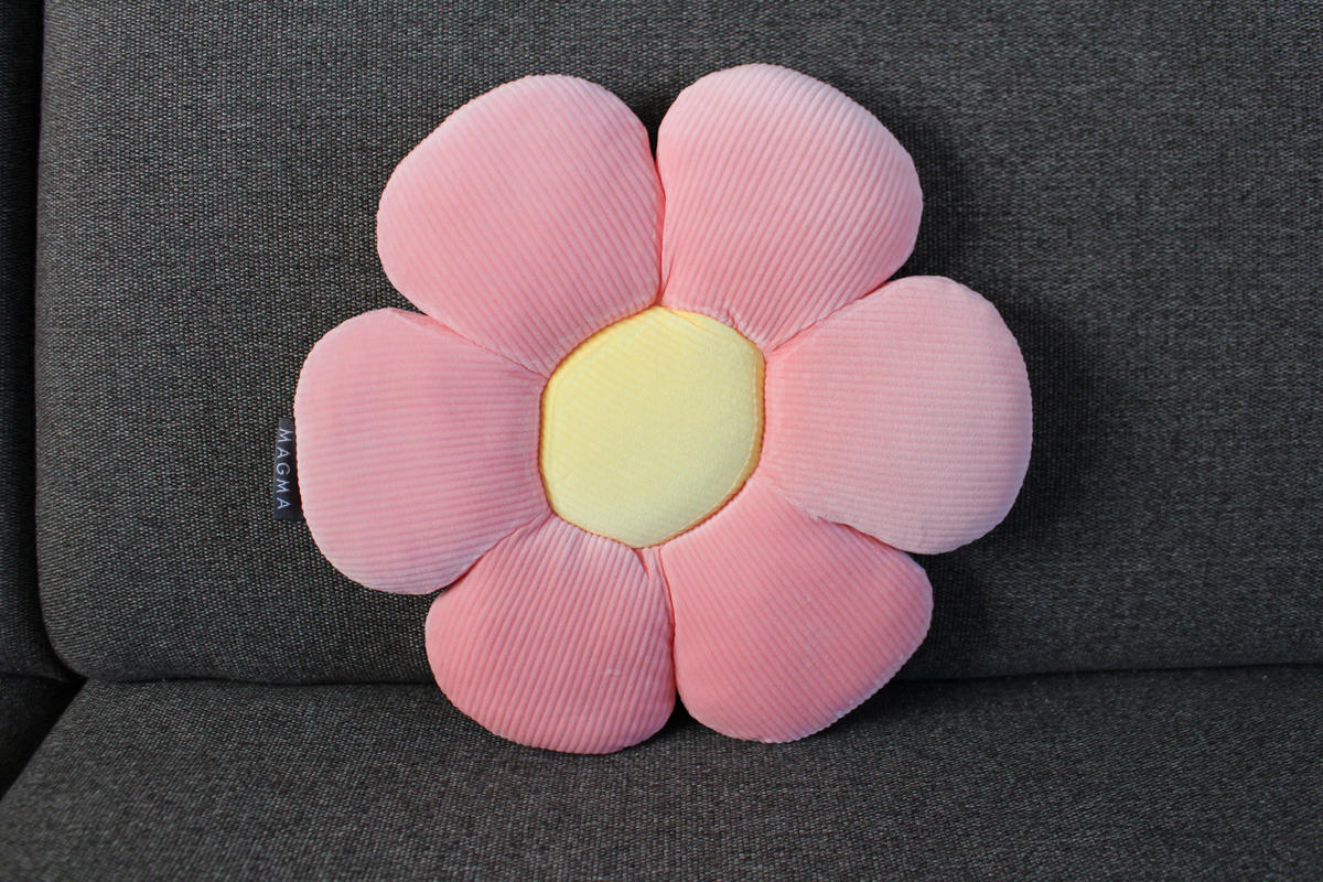 FORMKISSEN klein Blume MINNIE - Rosa, Textil (30cm) - Magma Heimtexx