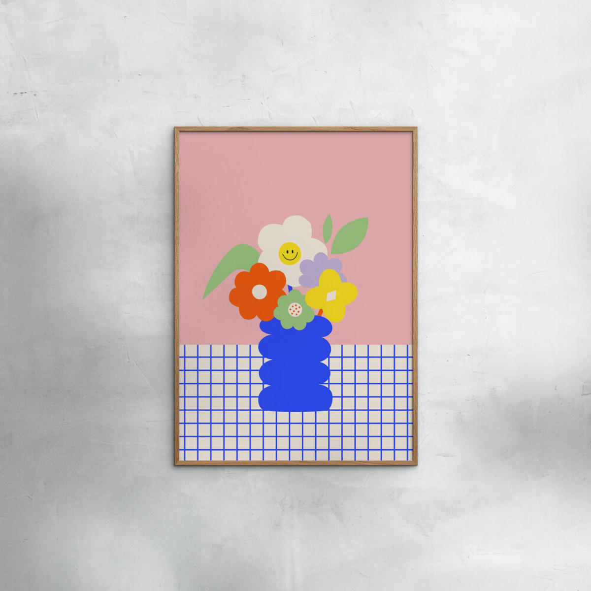 POSTER Affordable Art Prints x Maren Gross - Happy Daisy - Multicolor, Papier (30/40/0.1cm) - Poster&Frame