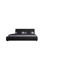 POLSTERBETT Luna 160 Schwarz - Schwarz, Leder (160/200cm) - Sedex