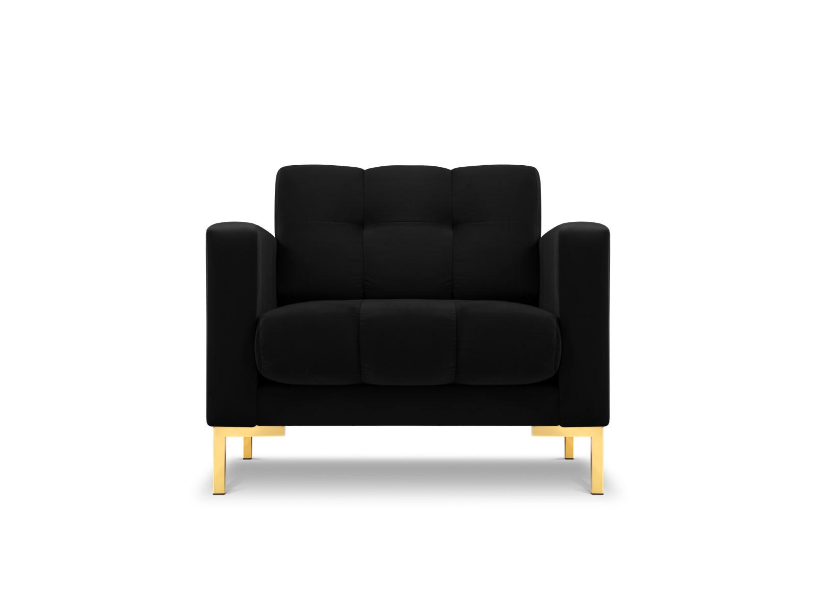 SESSEL Mamaia aus Samt schwarz - Schwarz, Textil (92/75/87cm) - Micadoni