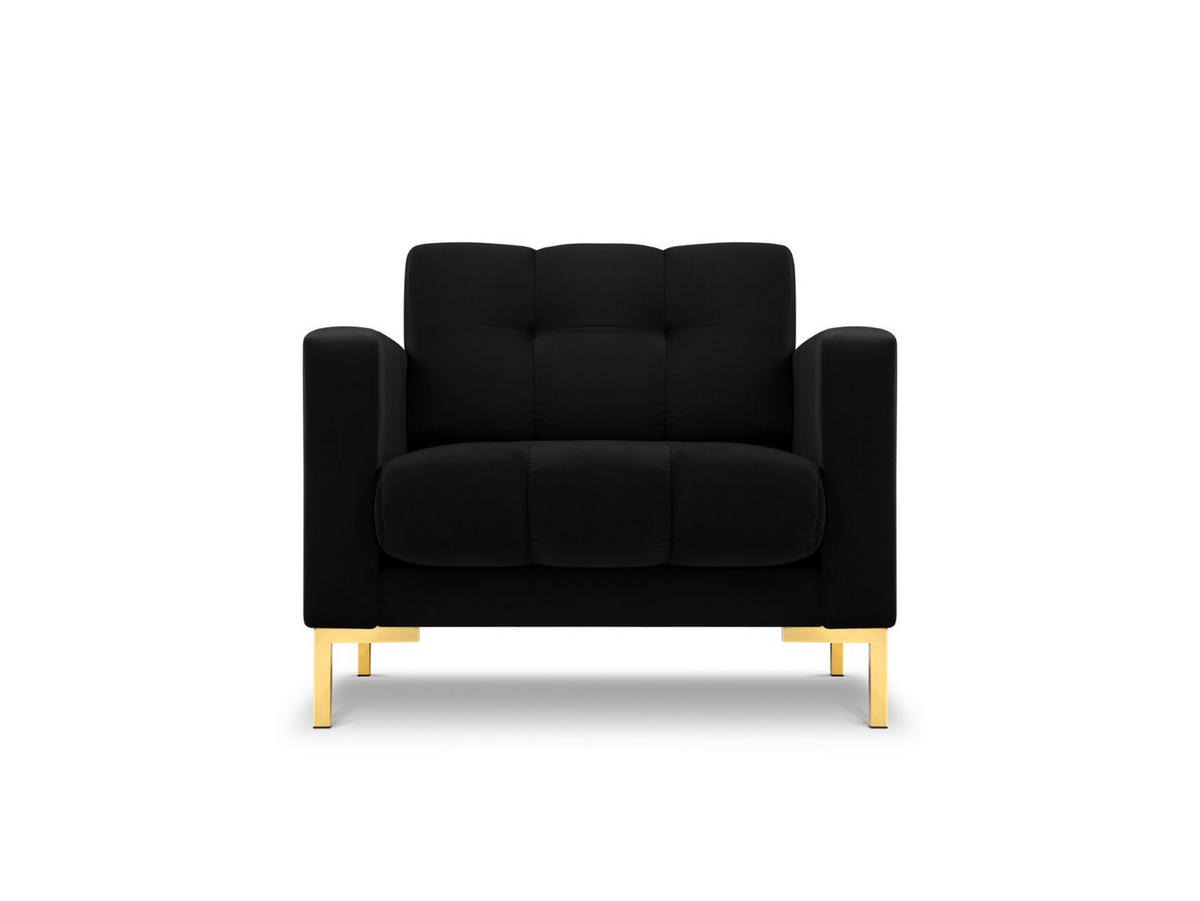 SESSEL Mamaia aus Samt schwarz - Schwarz, Textil (92/75/87cm) - Micadoni