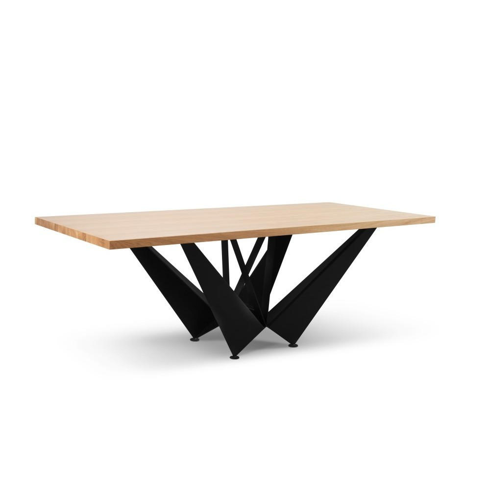 ESSTISCH BASSO 180 x 100 x 76 cm - Eichefarben/Schwarz, Holz (180/100/76cm) - MASSENO