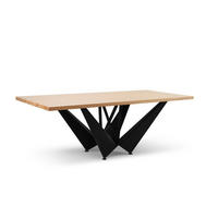 ESSTISCH BASSO 180 x 100 x 76 cm - Eichefarben/Schwarz, Holz (180/100/76cm) - MASSENO
