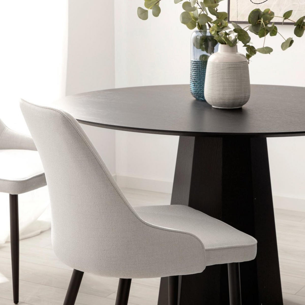 ESSZIMMERSTUHL Nika Grau 52 cm x 87 cm - Grau, Textil (52/87/58cm) - Klast Home