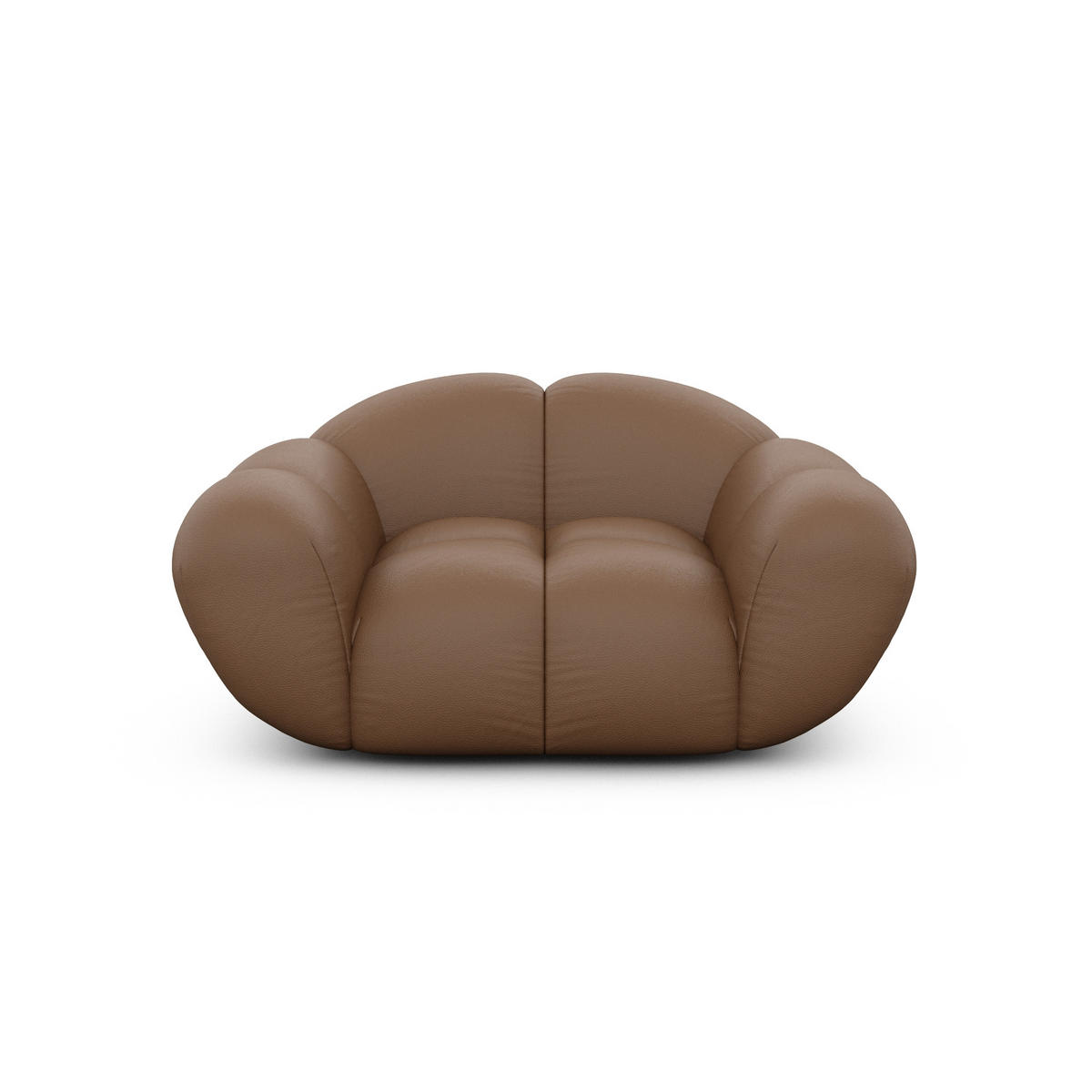 SESSEL Echtleder Braun - Braun, Leder (135/70/93cm) - VAROYAL