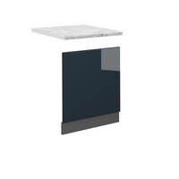FRONTBLENDE Fame-Line Dunkelblau Hochglanz 60 cm, AP Marmor - Anthrazit/Dunkelblau, Holzwerkstoff (60/67.4/1.6cm) - Vicco