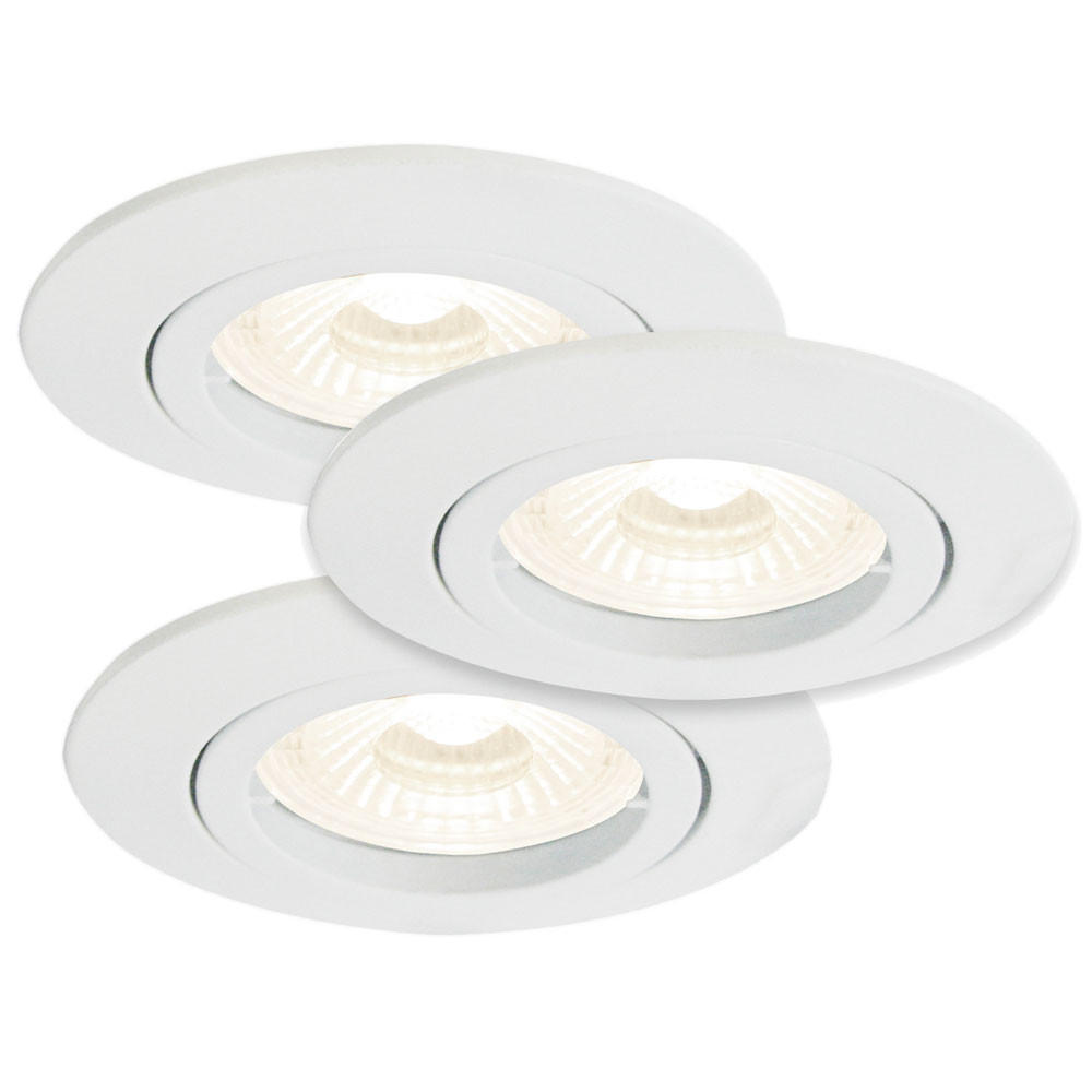 LED EINBAUSTRAHLER Metall Weiß KANT 3er Set - Weiß, Metall (8.2/8.2/9.5cm)