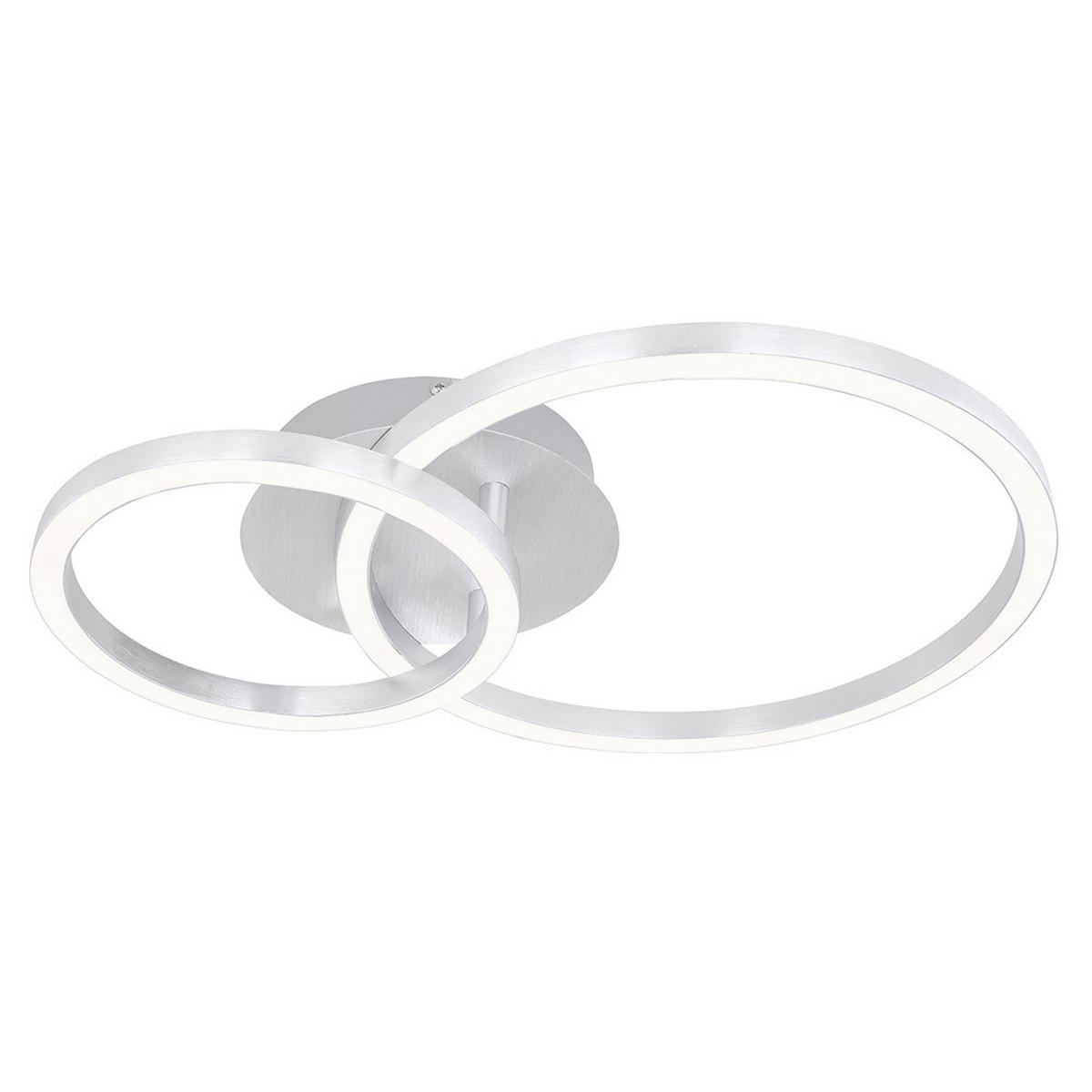 LED DECKENLEUCHTE Kreisform Weiß Opal - Weiß, Metall (41.3/30/7cm) - Globo Lighting