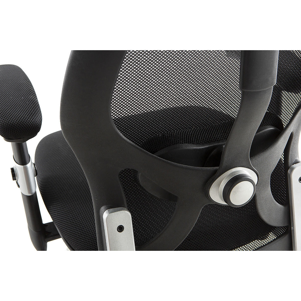 SCHREIBTISCHSTUHL ergonomisch Ultimate v2 Plus - Schwarz, Textil (65/130/68cm) - Miliboo