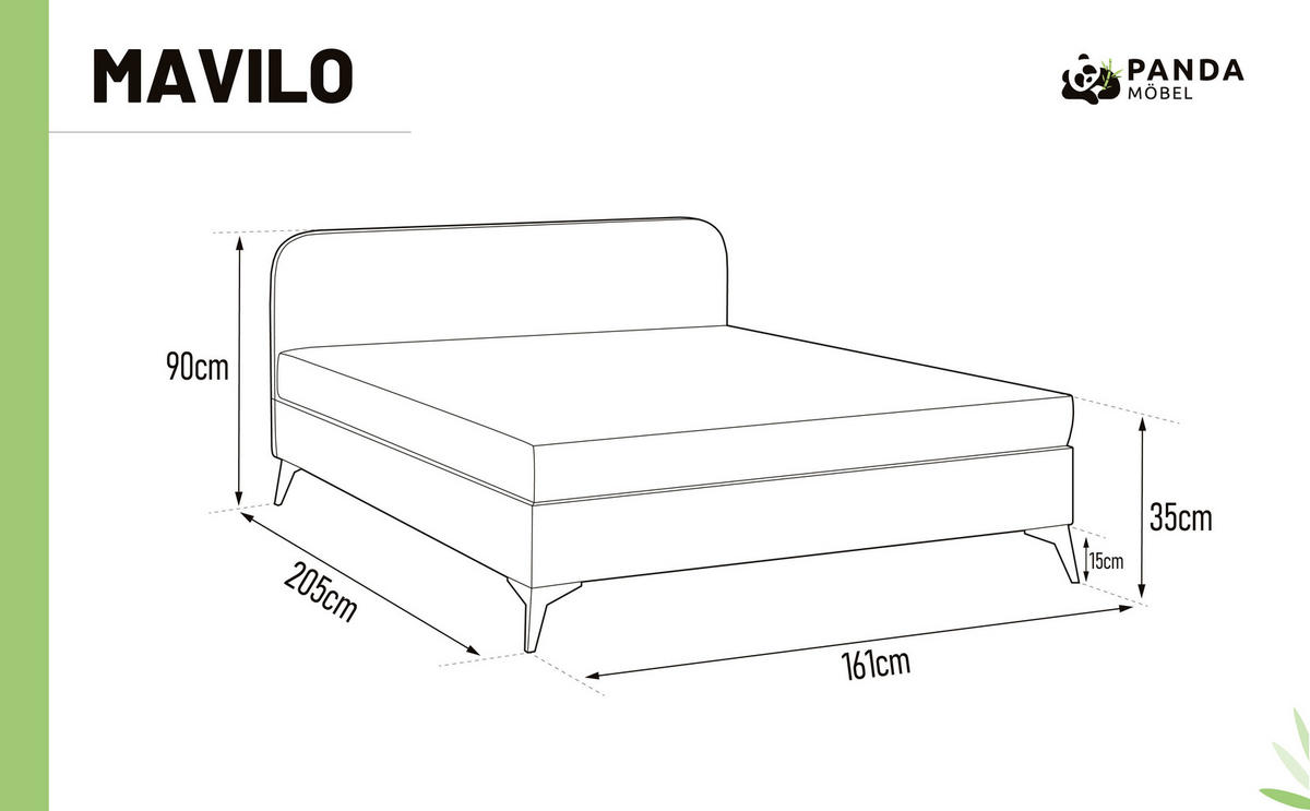 POLSTERBETT Mavilo 160 x 200 cm mit Bettkasten und Lattenrost ohne matratze - braun - Braun, Holz (160/200cm) - Panda Möbel