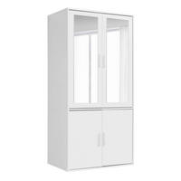 KLEIDERSCHRANK mit Spiegel Der Grenzenlose - Weiß, Holzwerkstoff (90/187/58cm) - Mokebo