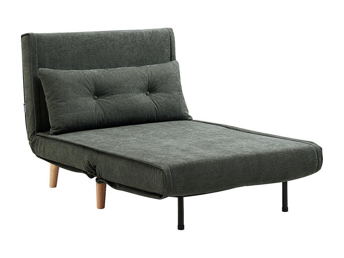 SCHLAFSESSEL - 1 Person - stoff - grün Valerio - Grün, Holz/Textil (90/81/78cm) - Vente-Unique
