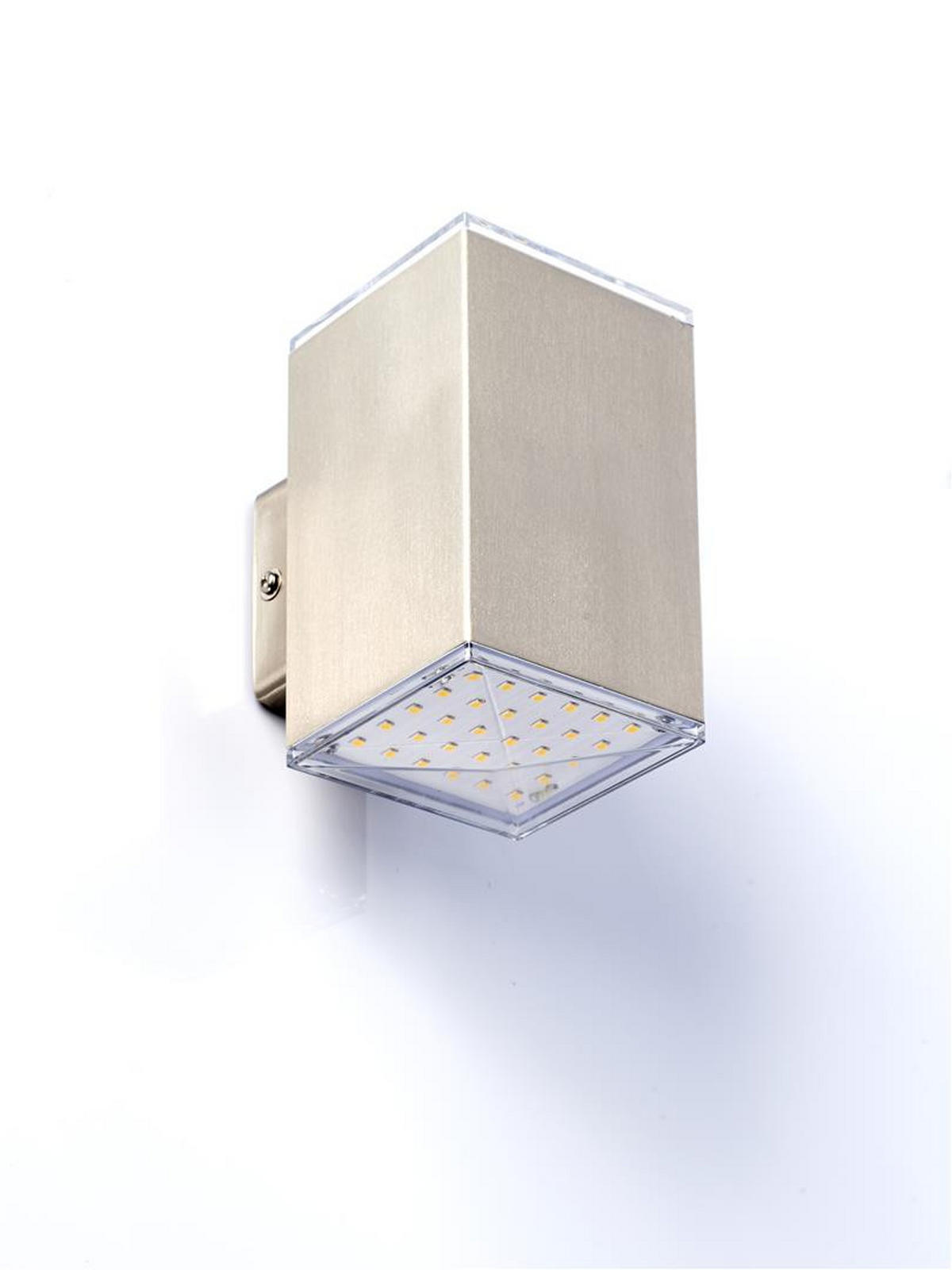 LED-AUSSENWANDLEUCHTE - beidseitig leuchtende Edelstahl-Lampe mit modernem Design für Außenfassaden - Weiß, Metall (11.2/9/8cm) - Northpoint